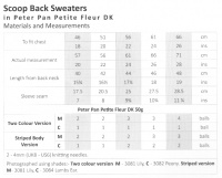 Knitting Pattern - Peter Pan P1278 - Petite Fleur DK - Scoop Back Sweaters